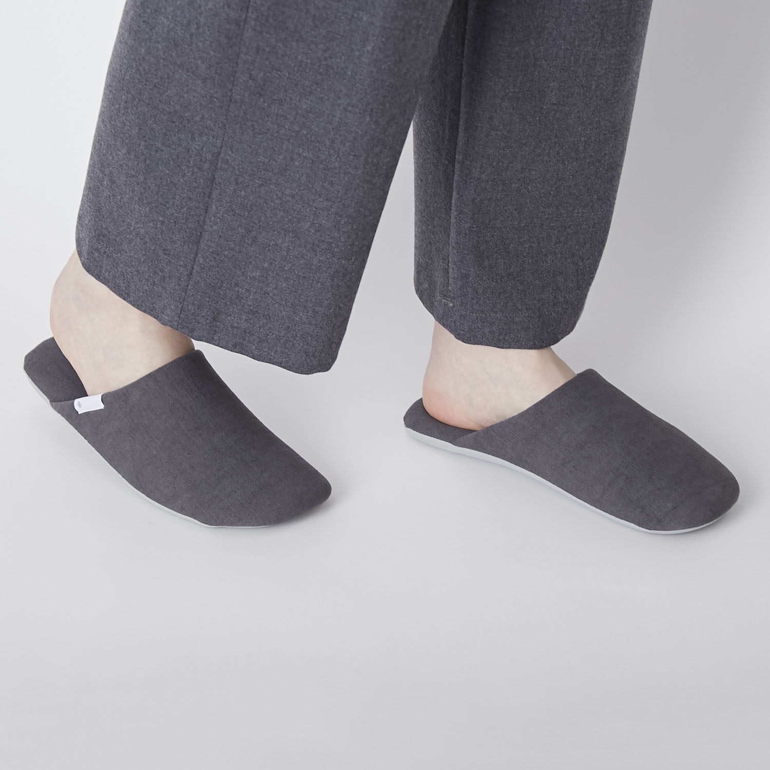 ABE HOME SHOES/脱げにくい綿麻のスリッパ L