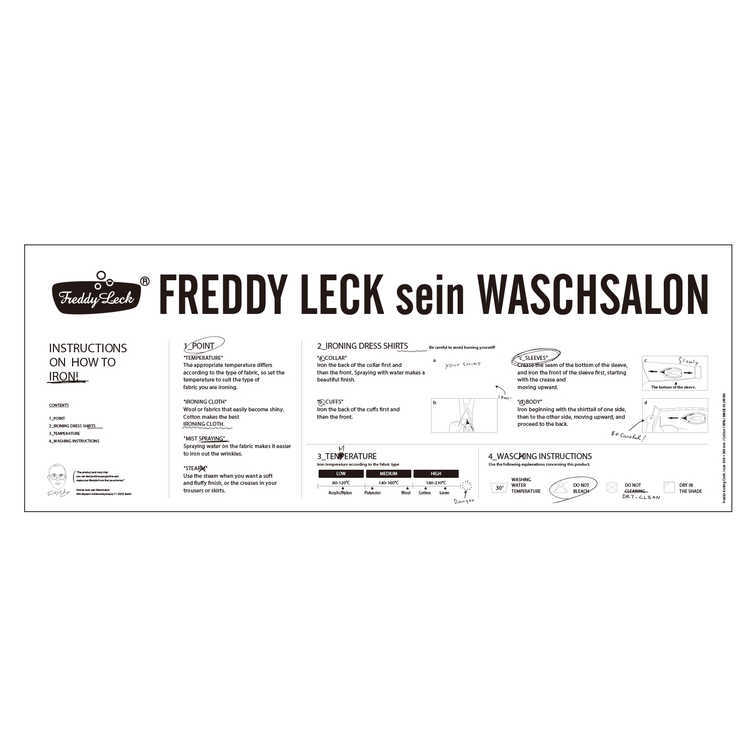Freddy Leck sein Wasch salon/アイロンクロス