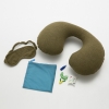 TO&FRO/NECK PILLOW & EYE MASK SET　カーキ