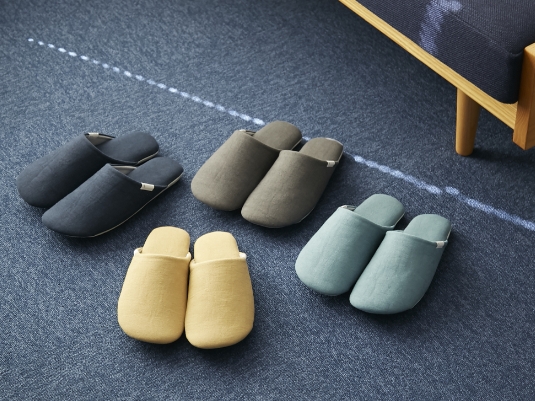 ABE HOME SHOESの「脱げにくい綿麻のスリッパ」