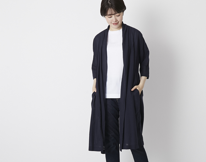 n.o.f.l/コットンシルクガウン