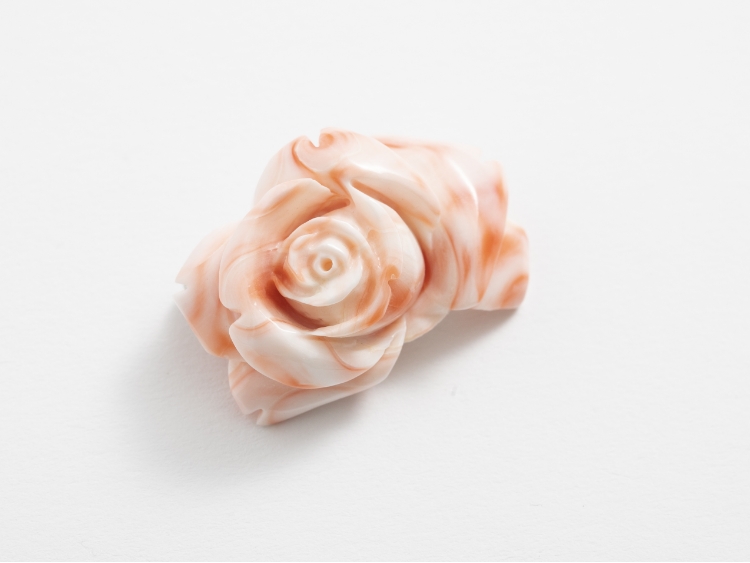 高知の珊瑚ブローチ大 薔薇E スタイルストア | 高知 桃珊瑚バラの彫刻 
