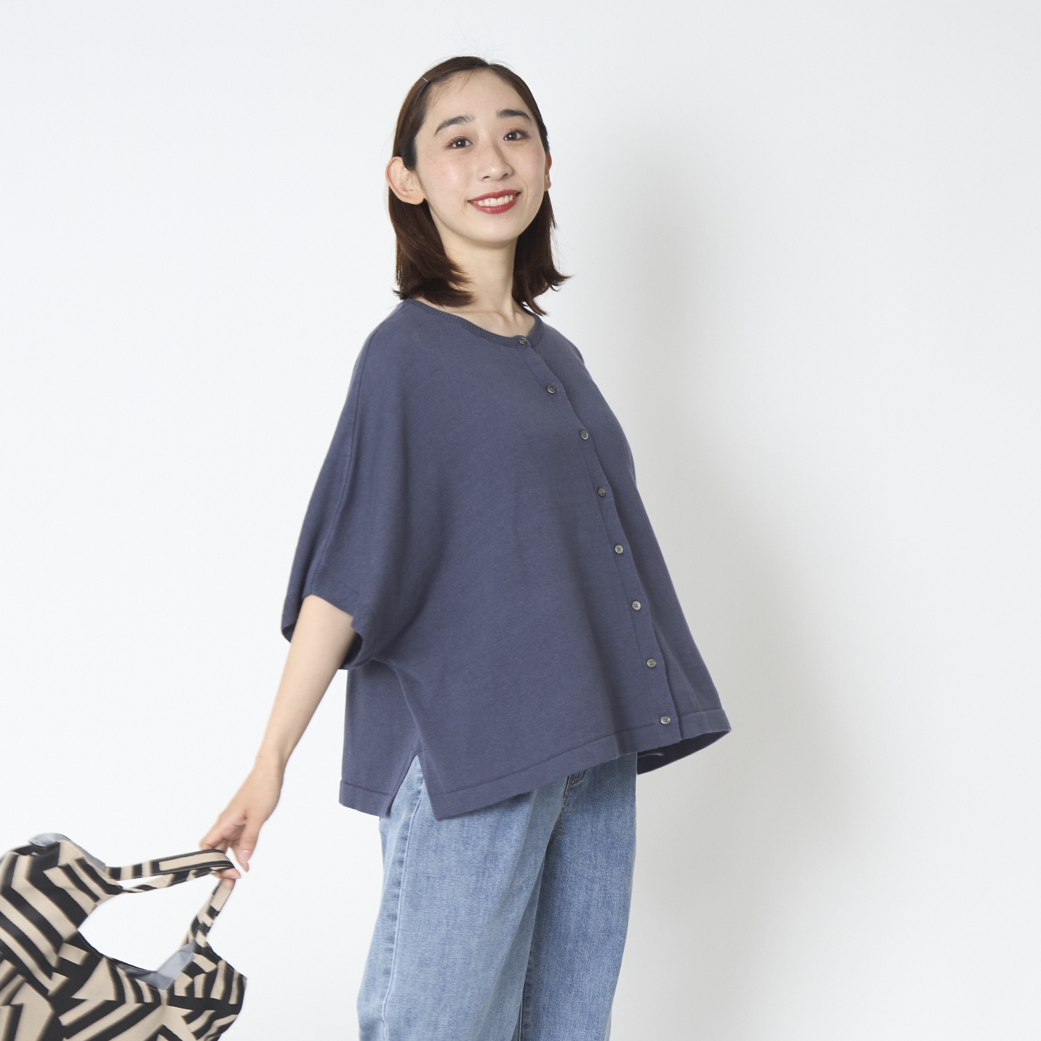 TUTIE./コットンリネンニットカーディガン -涼しく着られる工夫が 