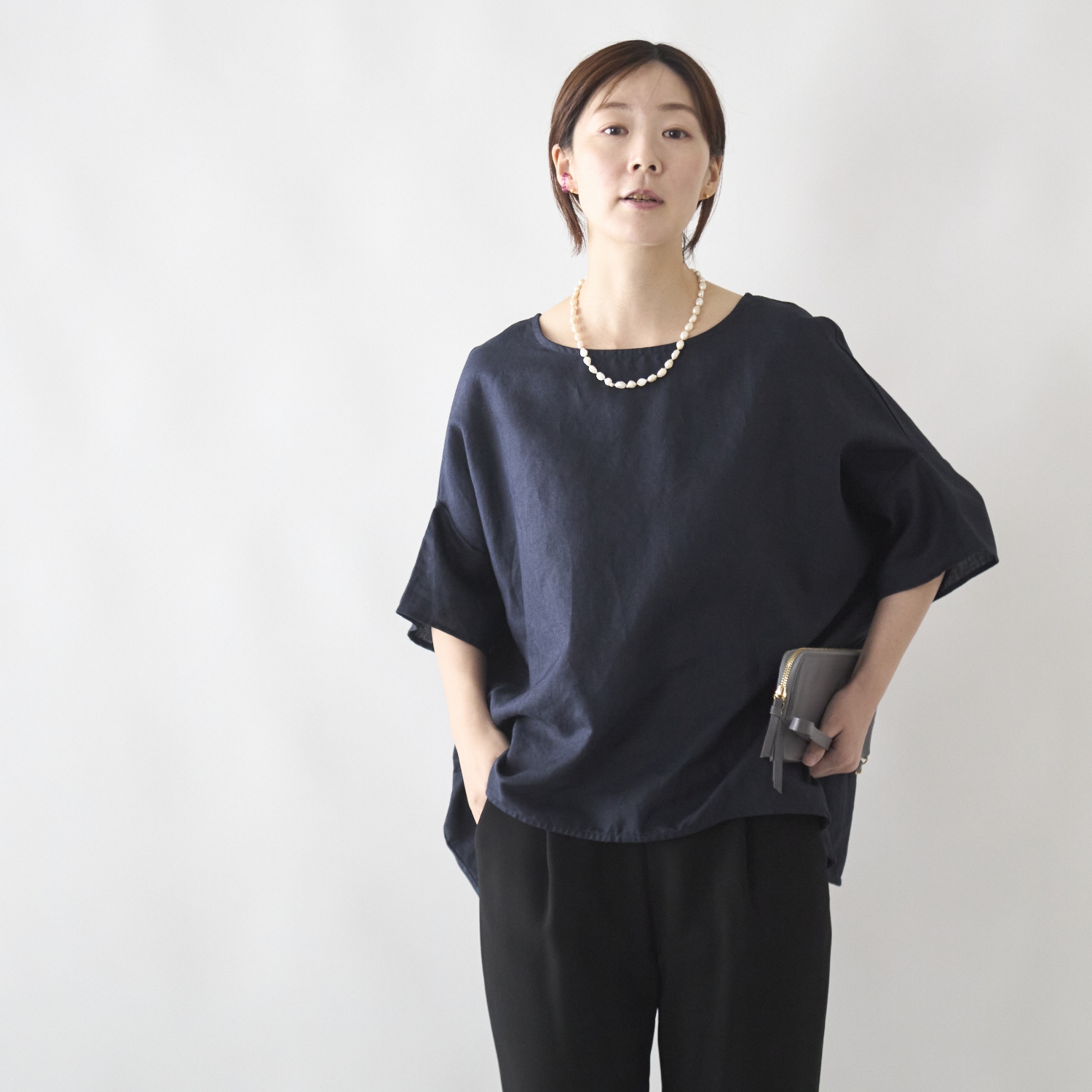 Kilka/涼しくて袖口から下着が見えにくいオーバーブラウス