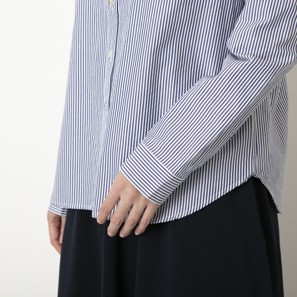 rolca/ギザコットンミニ衿ギャザーシャツ
