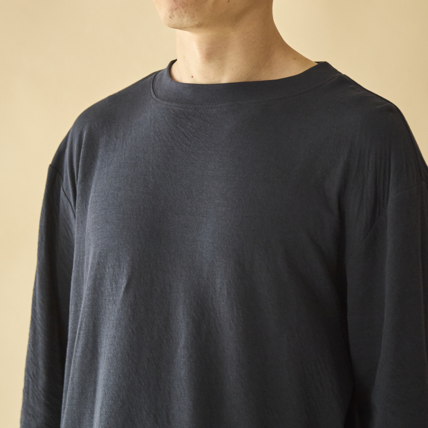 伸びるコットンガーゼのパジャマ兼ルームウェア プルオーバー メンズ