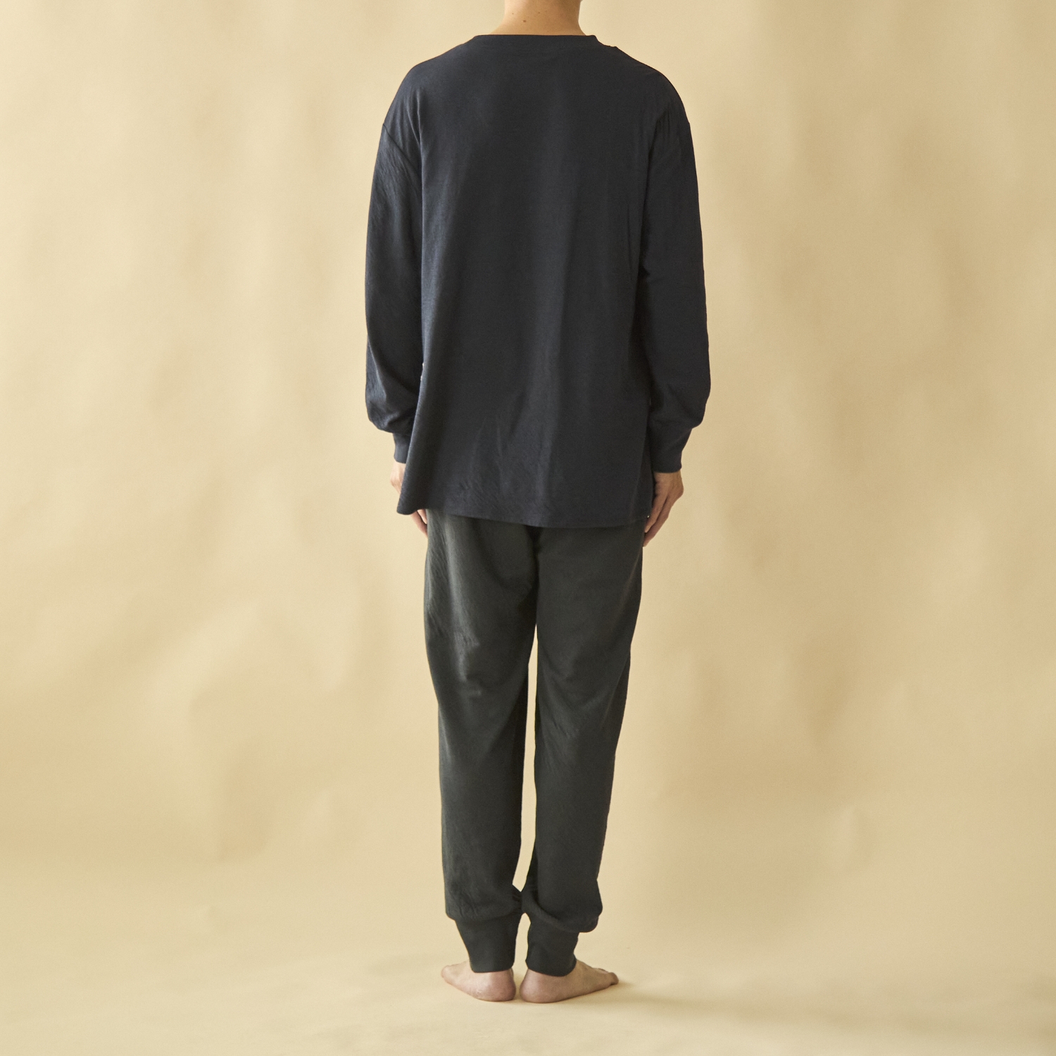 伸びるコットンガーゼのパジャマ兼ルームウェア プルオーバー メンズ