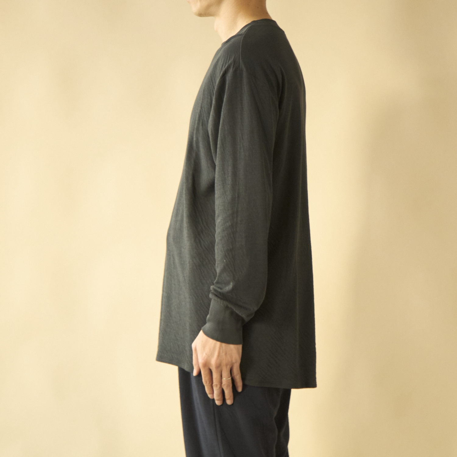 伸びるコットンガーゼのパジャマ兼ルームウェア プルオーバー メンズ