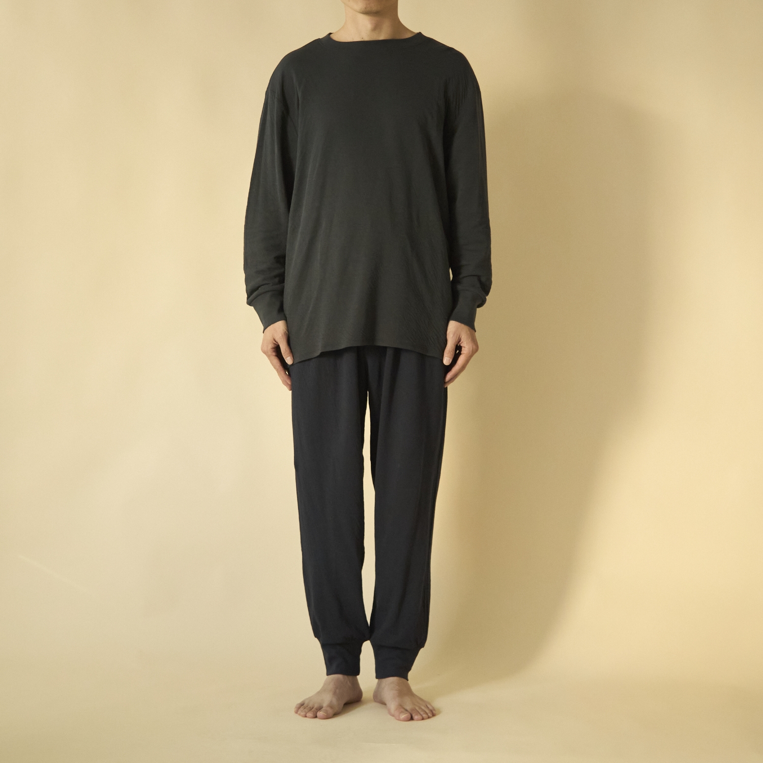 伸びるコットンガーゼのパジャマ兼ルームウェア パンツ メンズ