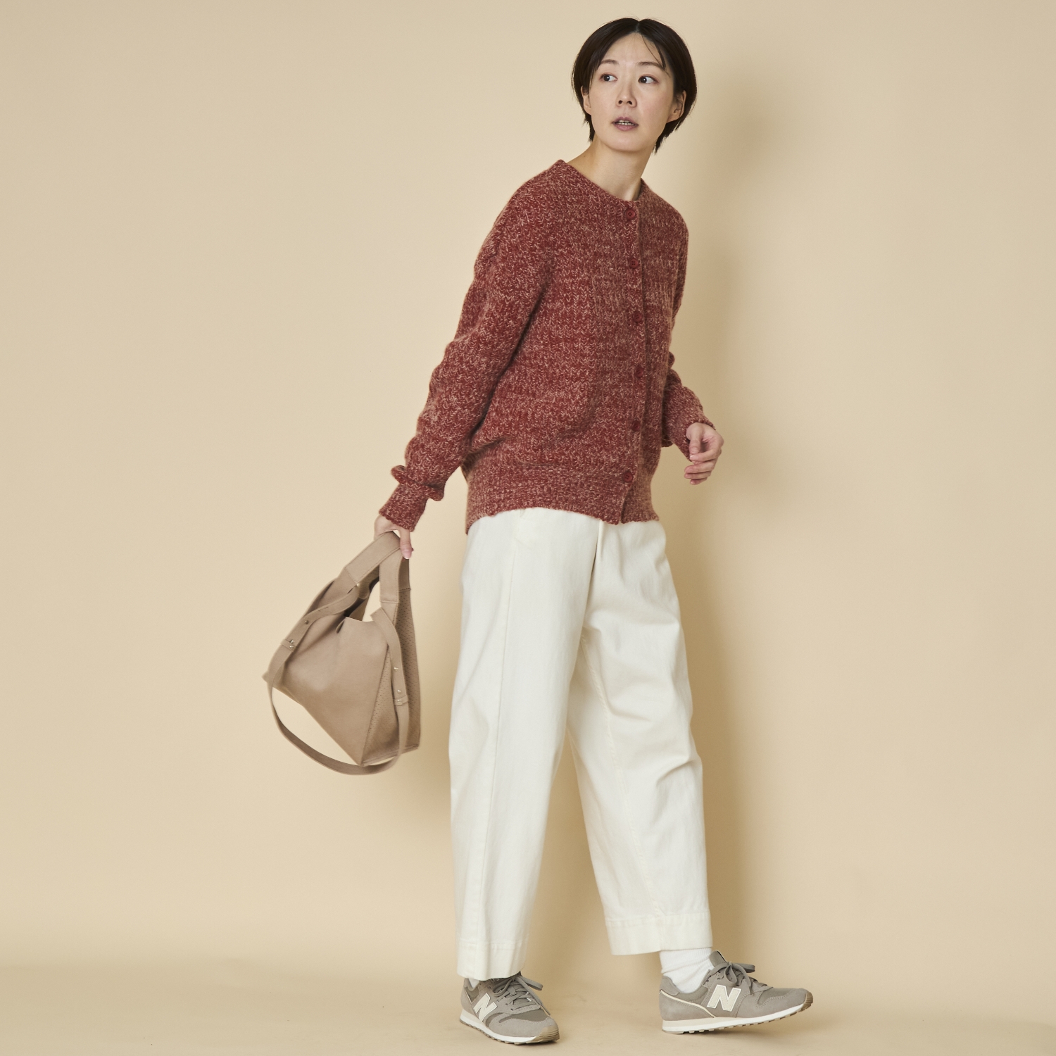 SAIFUKU/畦編みゆったりカーディガン