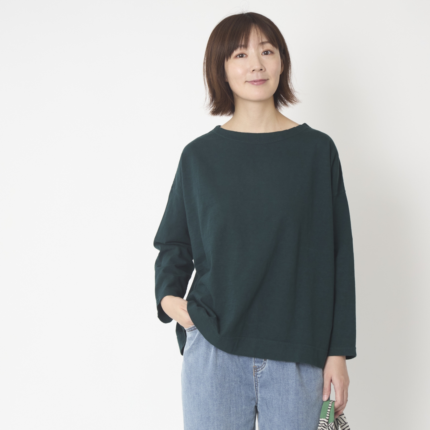 DAYS/コットンボートネックプルオーバー -大人女性の審美眼をクリア 