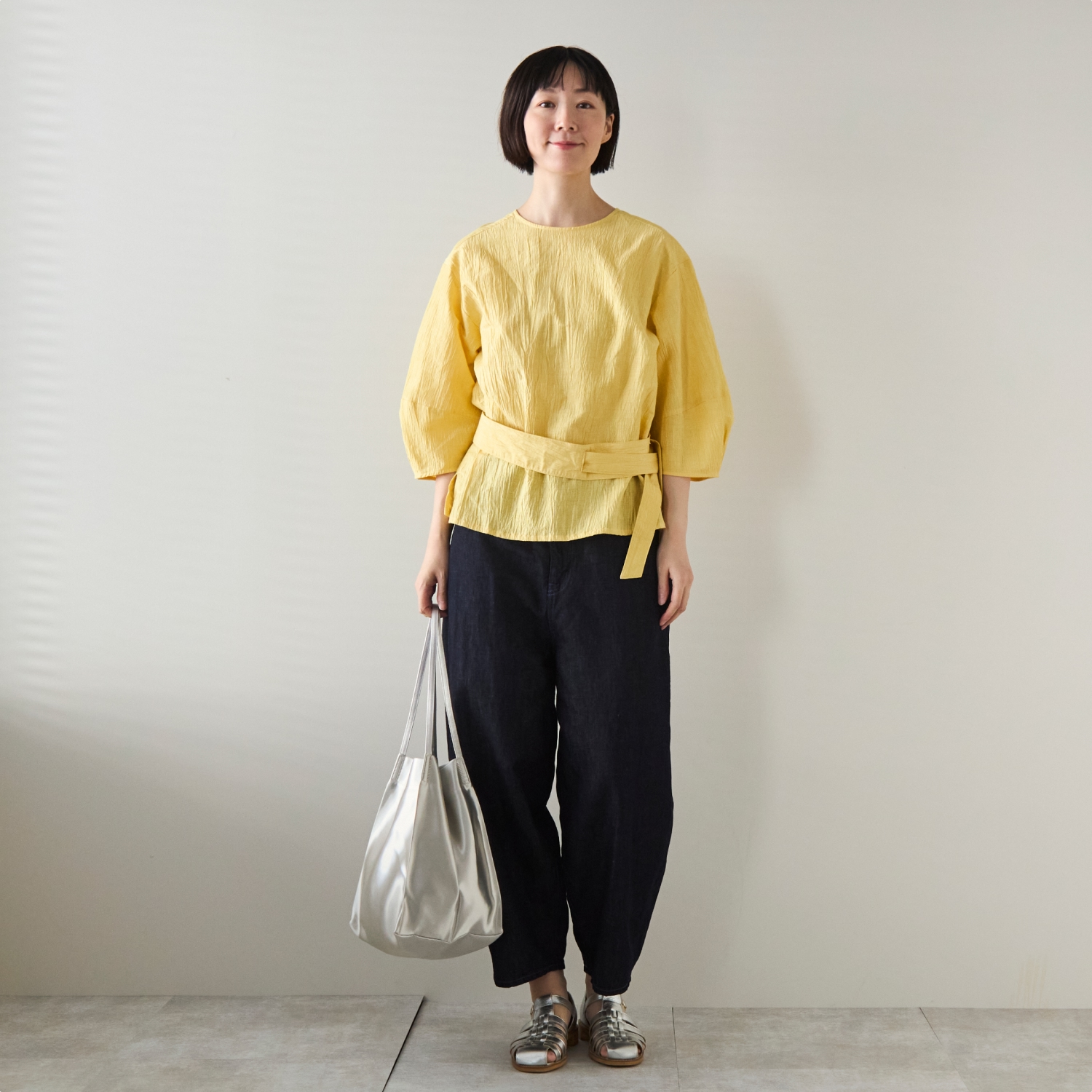 Kilka/2WAYシャーリングブラウス
