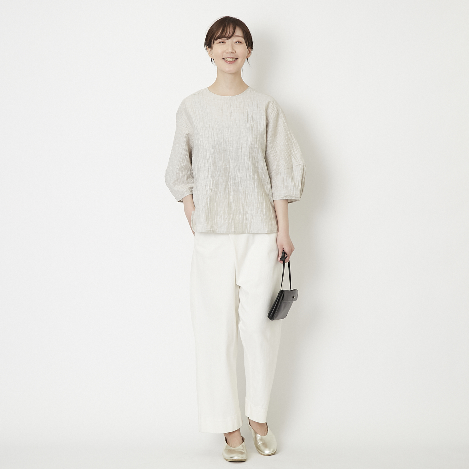 Kilka/2WAYシャーリングブラウス