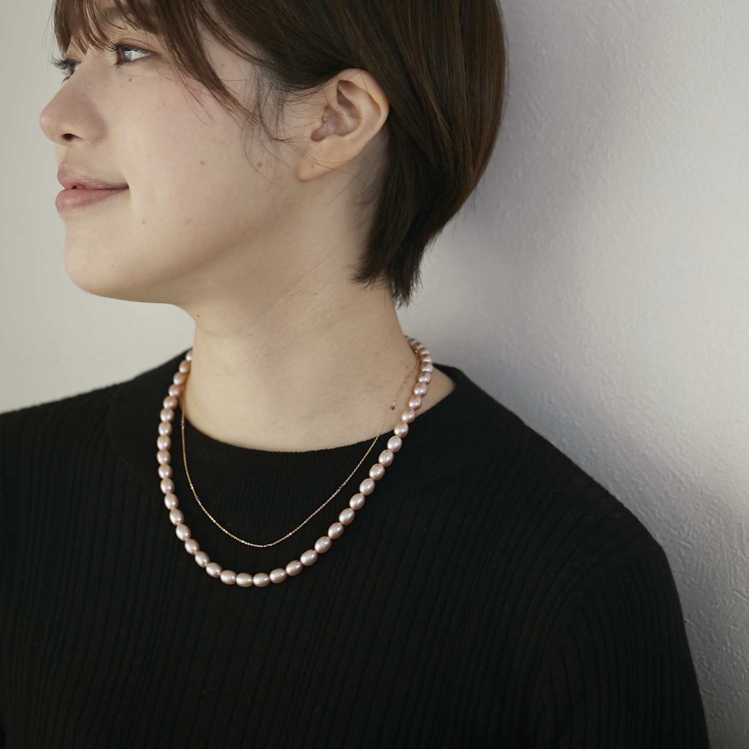 misa/two way pearl necklace 限定色