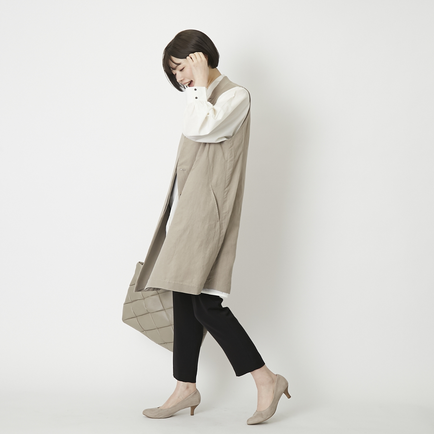 MB/リネンレーヨンロングベスト スタイルストア