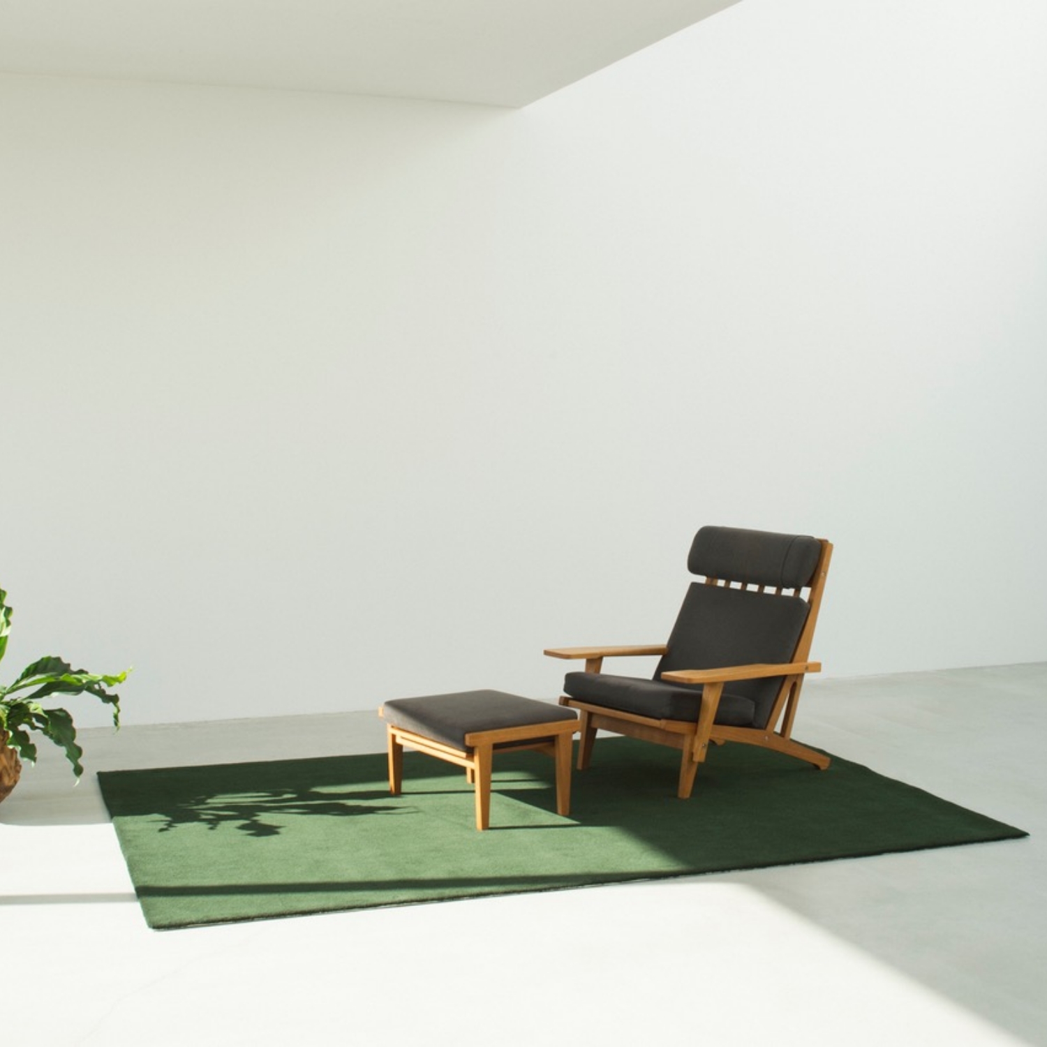 COURT/Colored Court 四角 L -部屋が年中快適になる、ウール100