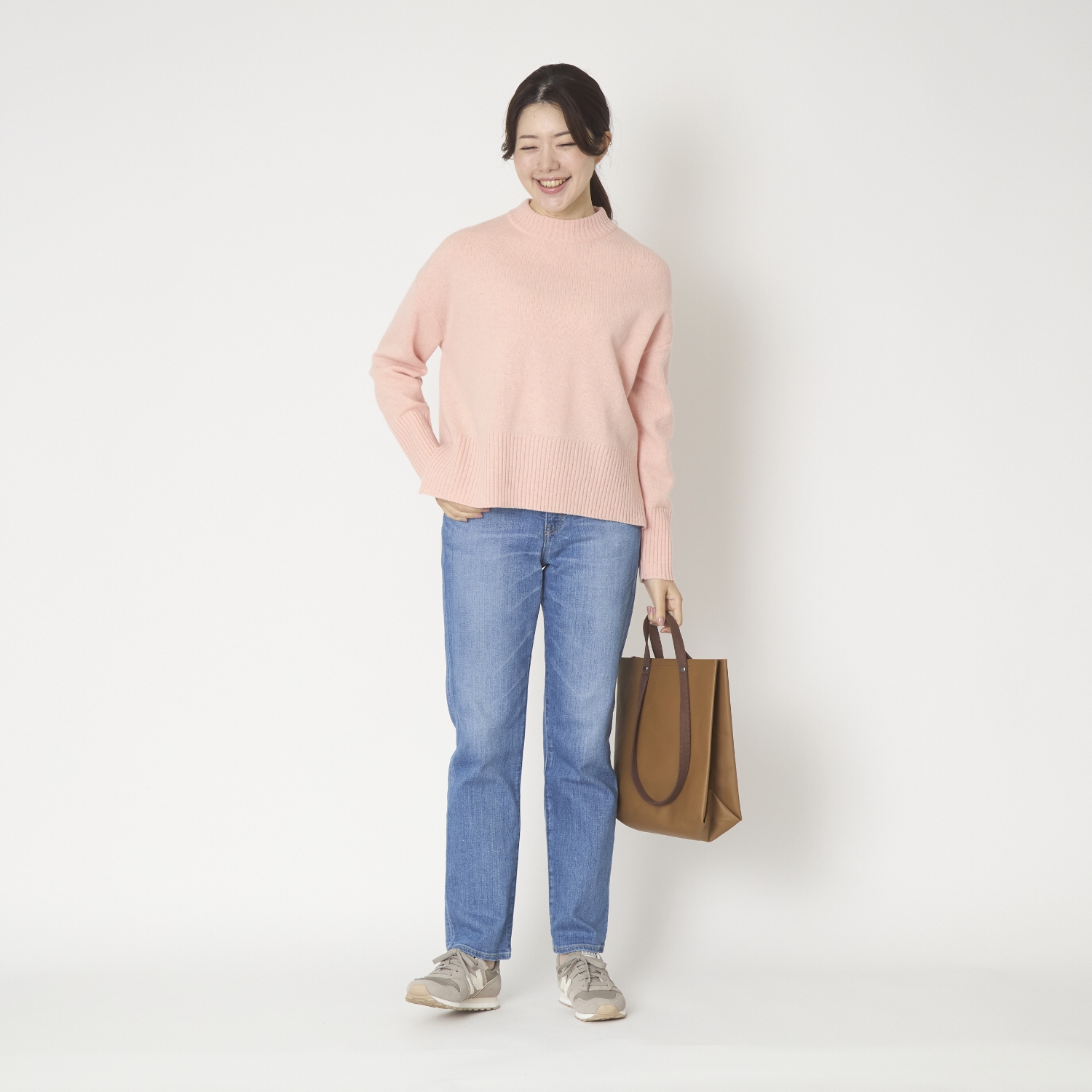 NARU/タスマニアラムウールハイネックニット