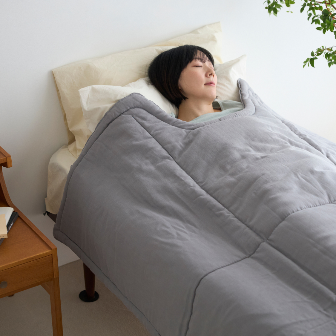 洛中 高岡屋/スフレガーゼ くびくり 薄掛けふとん