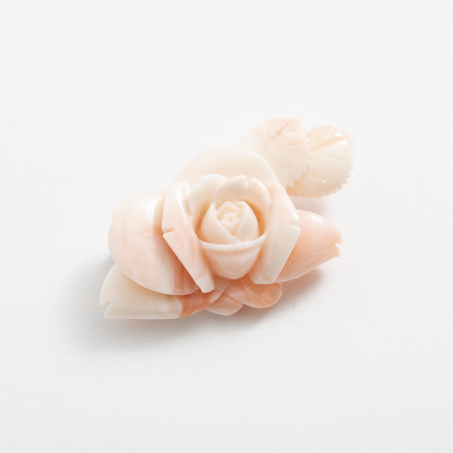 高知の珊瑚ブローチ小 薔薇F -【当店限定】すべて1点もの、高知