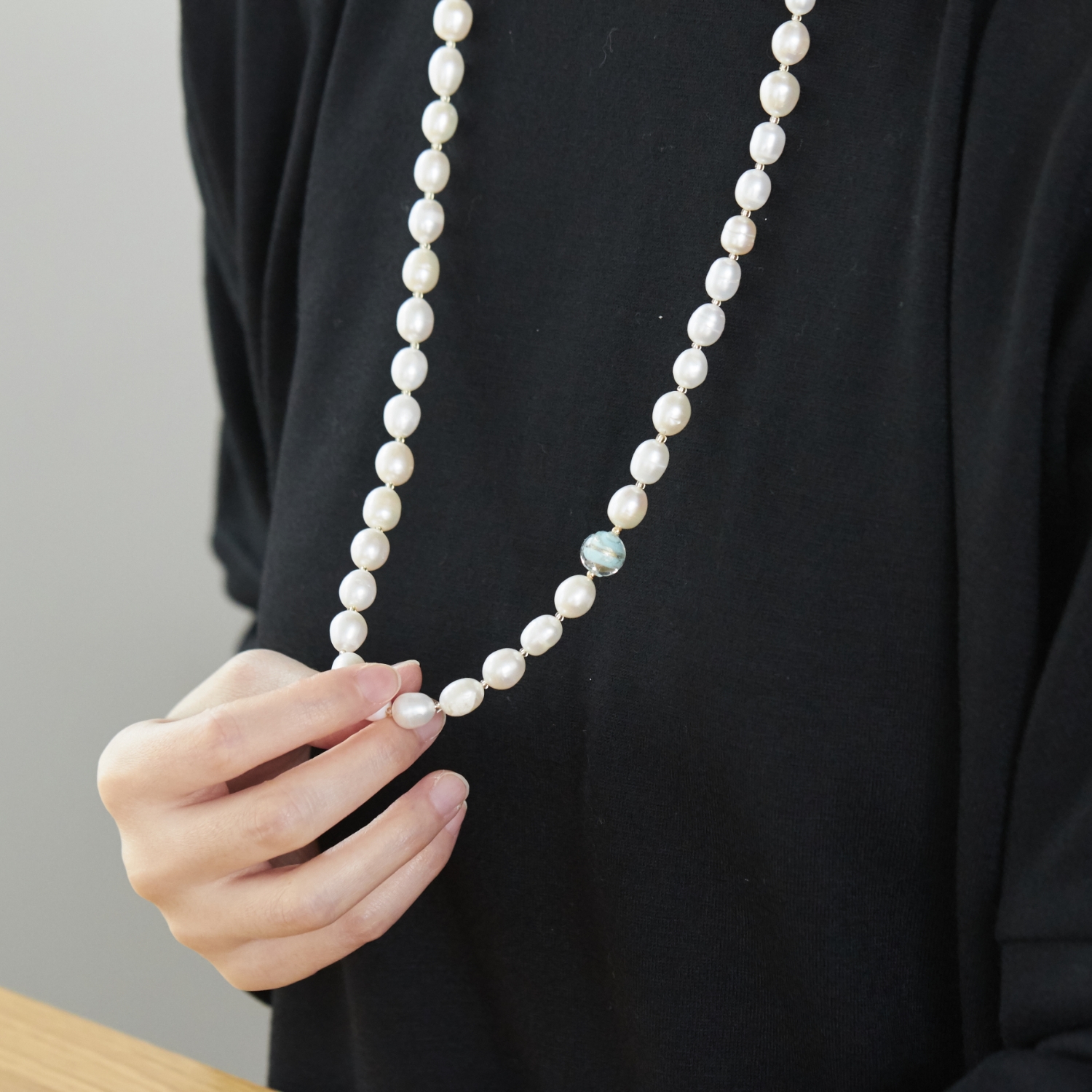 真珠ネックレス 水滴状 パールネックレス - ネックレス
