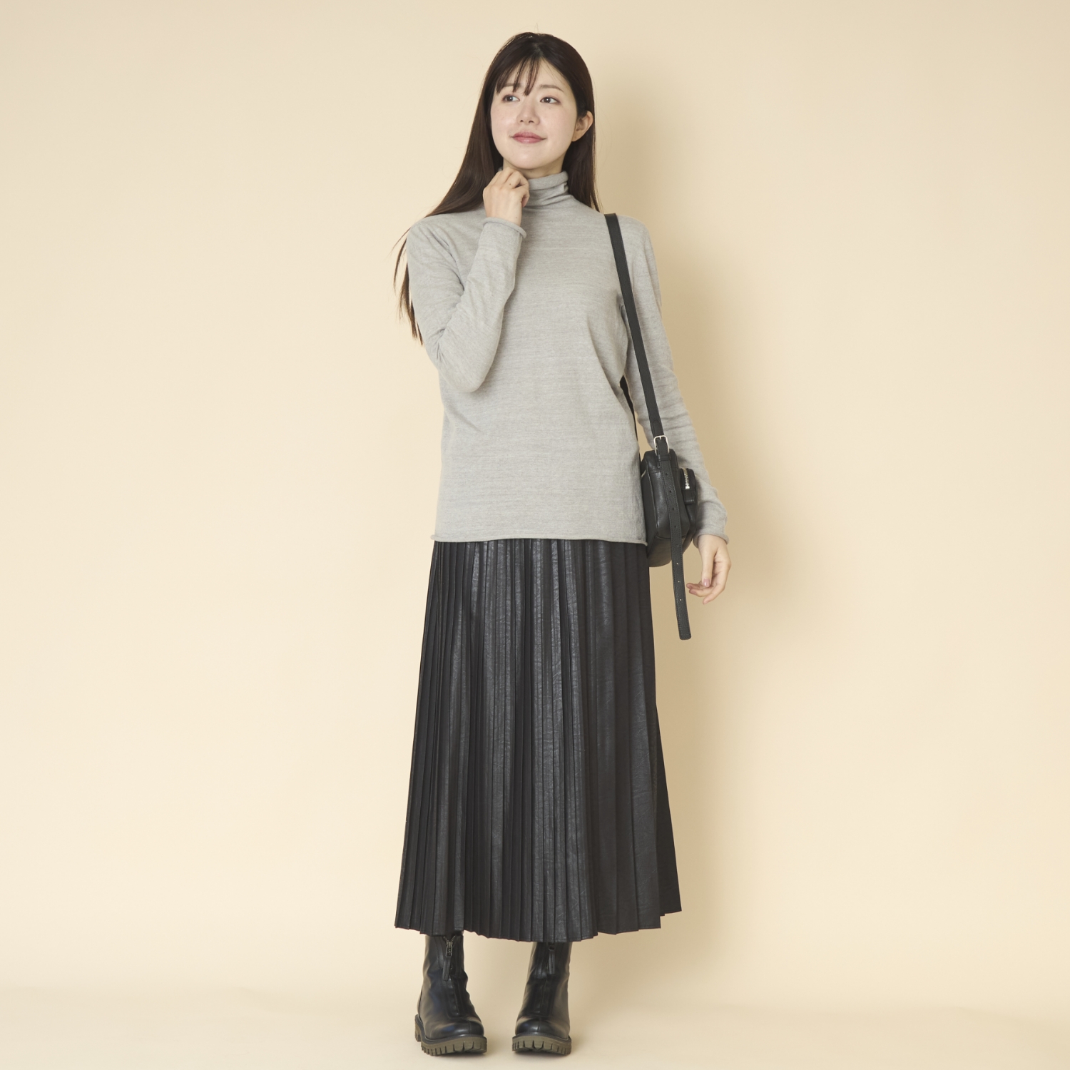 nicholson＆nicholson/オーガニックコットンタートルニット