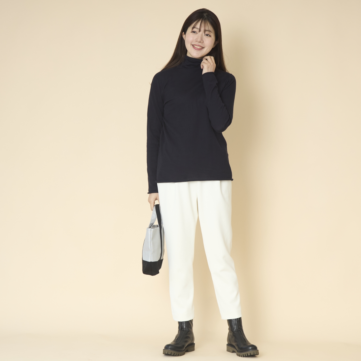 nicholson＆nicholson/オーガニックコットンタートルニット