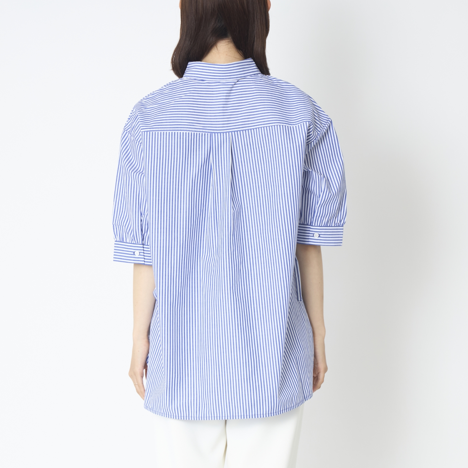 コットンストライプブラウス tumugu:（ツムグ） | ウールコットンストライプ ブラウス | hapuna\u0026Co