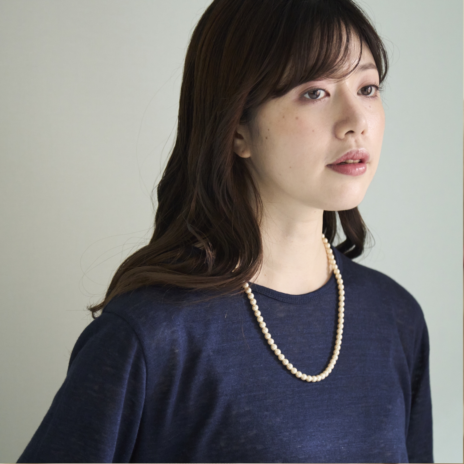STELLA CIFFON/3wayレジンパールデザインチェーンネックレス -3wayで 