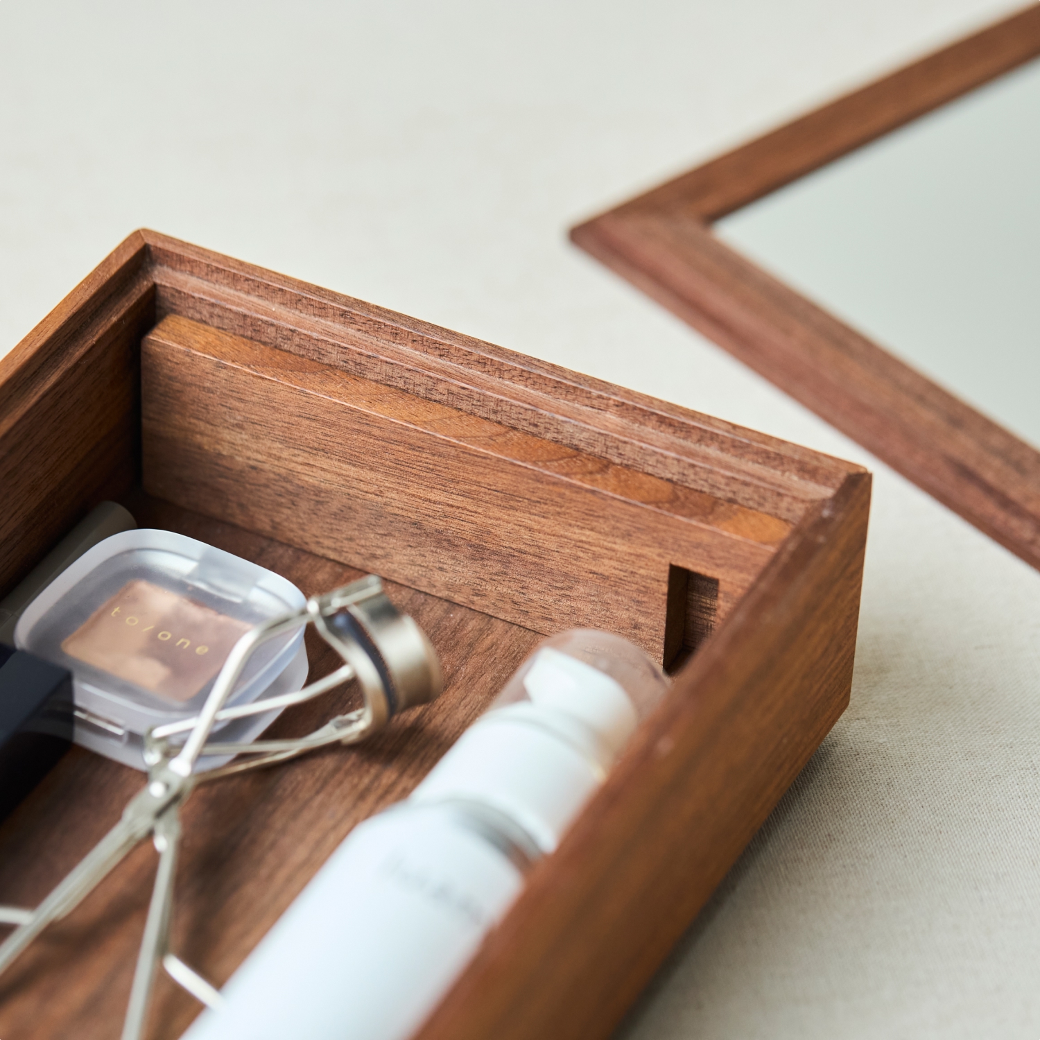 丹野製作所/メイクボックス「まつめ」鏡付き蓋