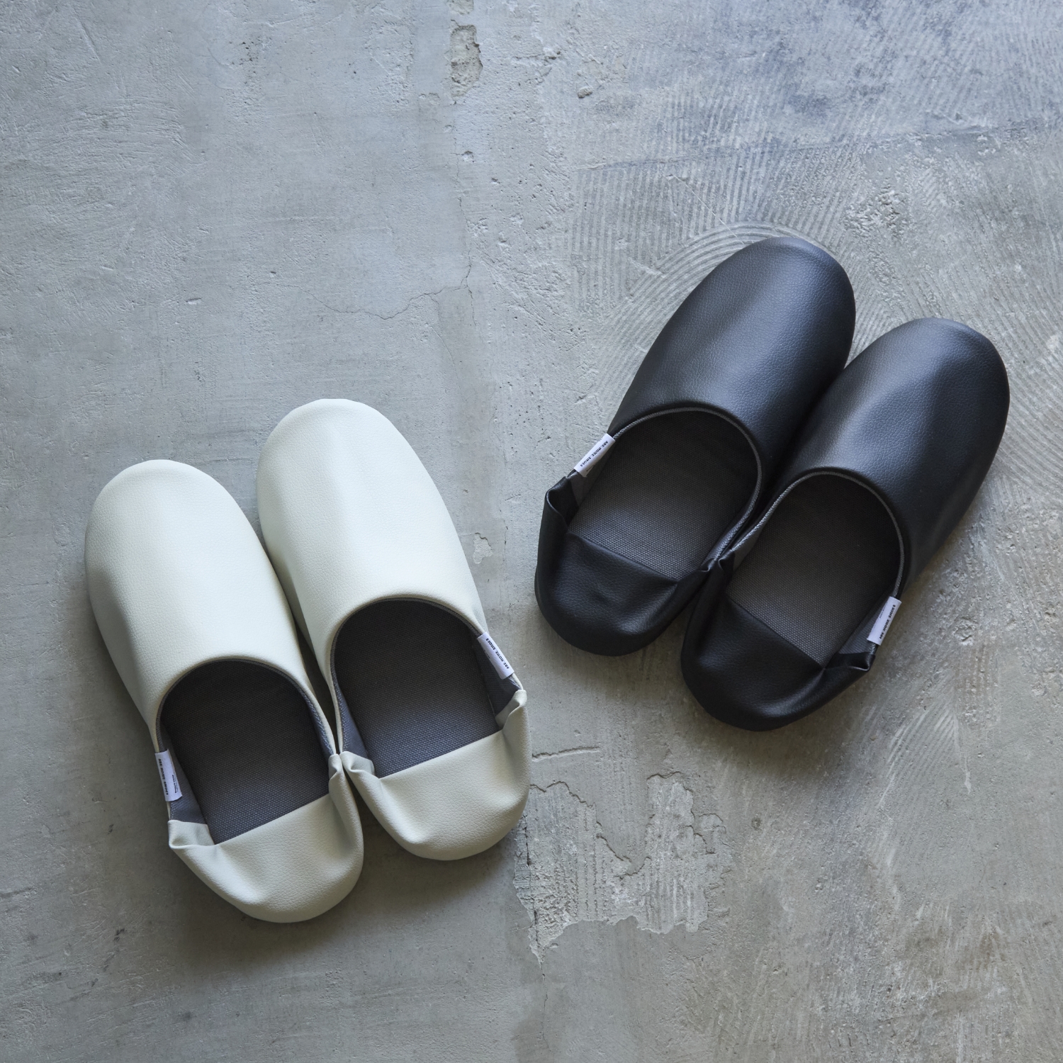 ABE HOME SHOES/合皮のバブーシュ