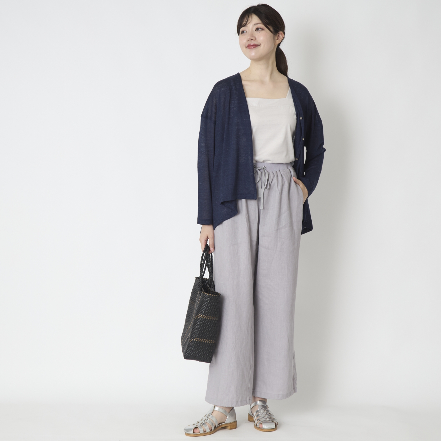 OLD TOWN/ドローコードパンツ//ボトム/M/コットン/IDG/無地/インディゴ/デニム/ ドローコードポケットナイロンカーゴパンツ／Ａ｜INGNI(イング) 公式