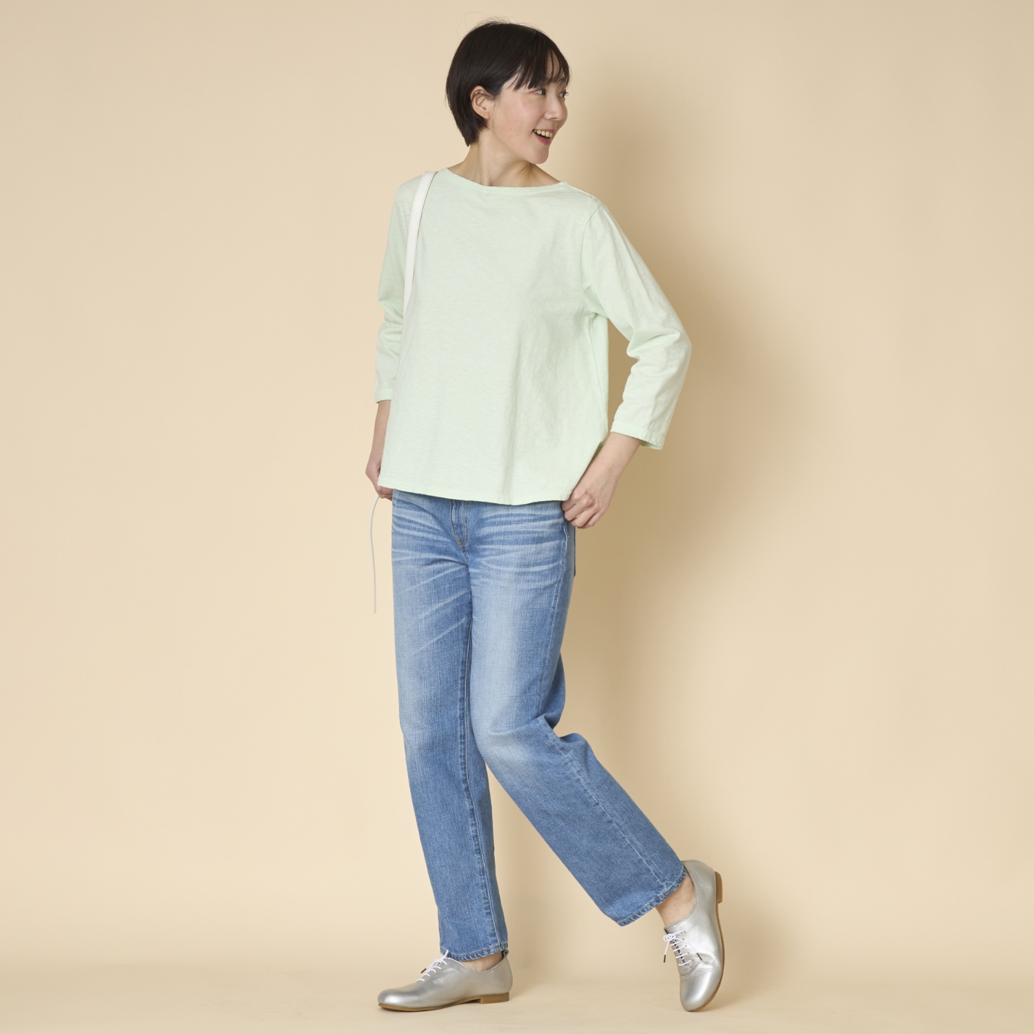 DAYS/コットンボートネック　Ａラインプルオーバー