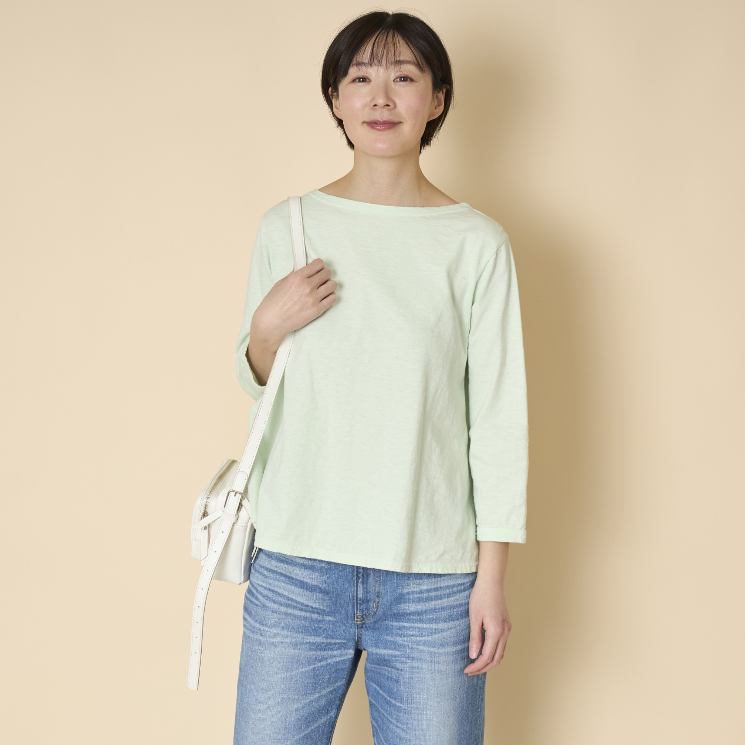 DAYS/コットンボートネック　Ａラインプルオーバー