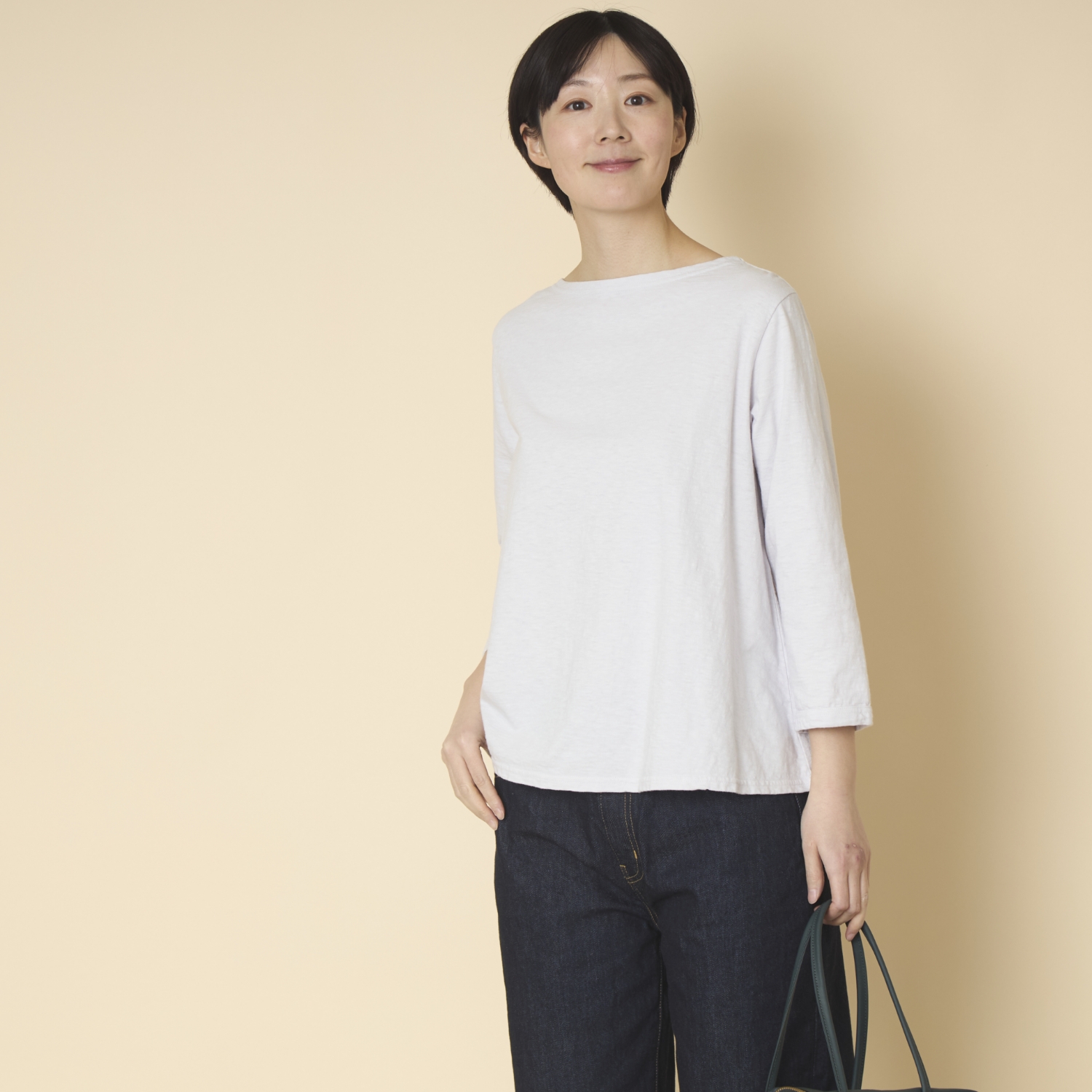 DAYS/コットンボートネック　Ａラインプルオーバー