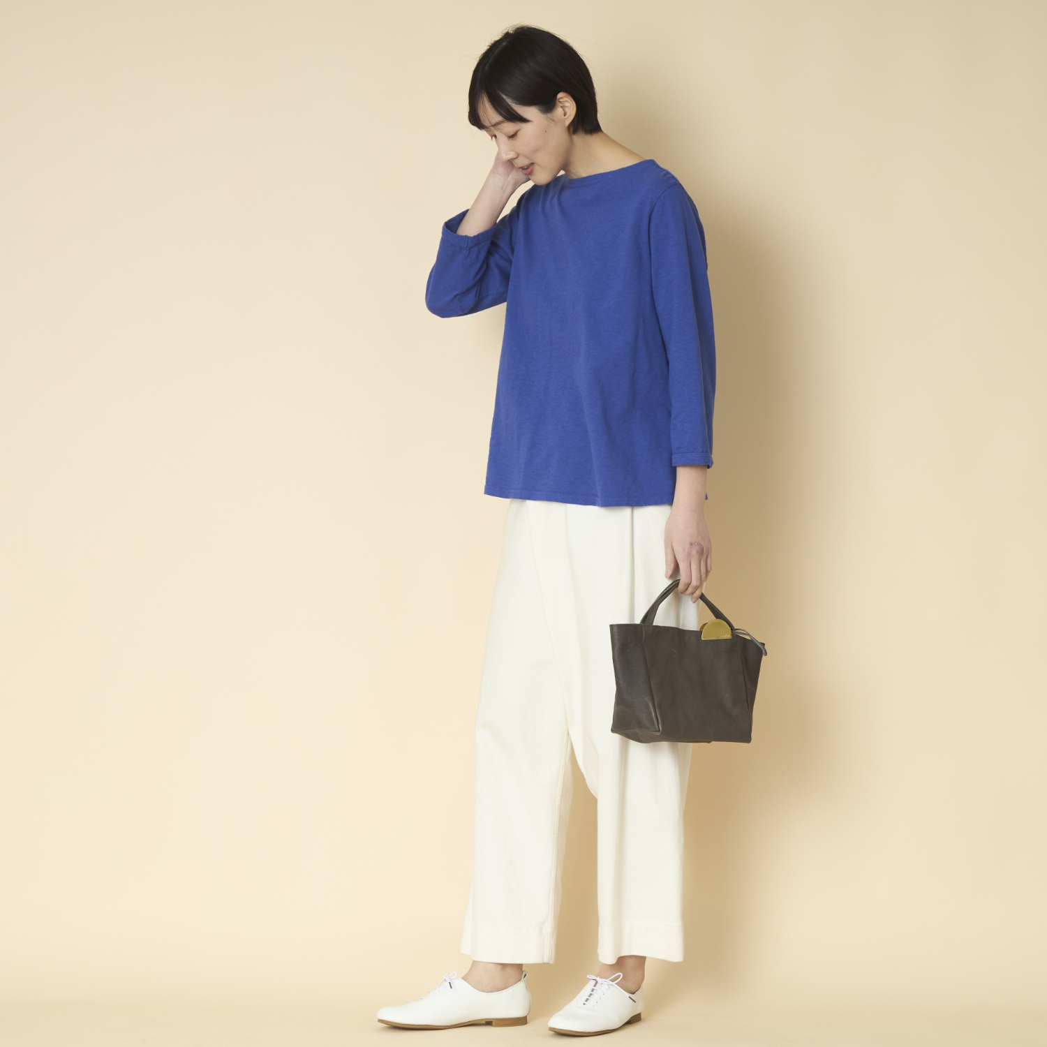 DAYS/コットンボートネック　Ａラインプルオーバー