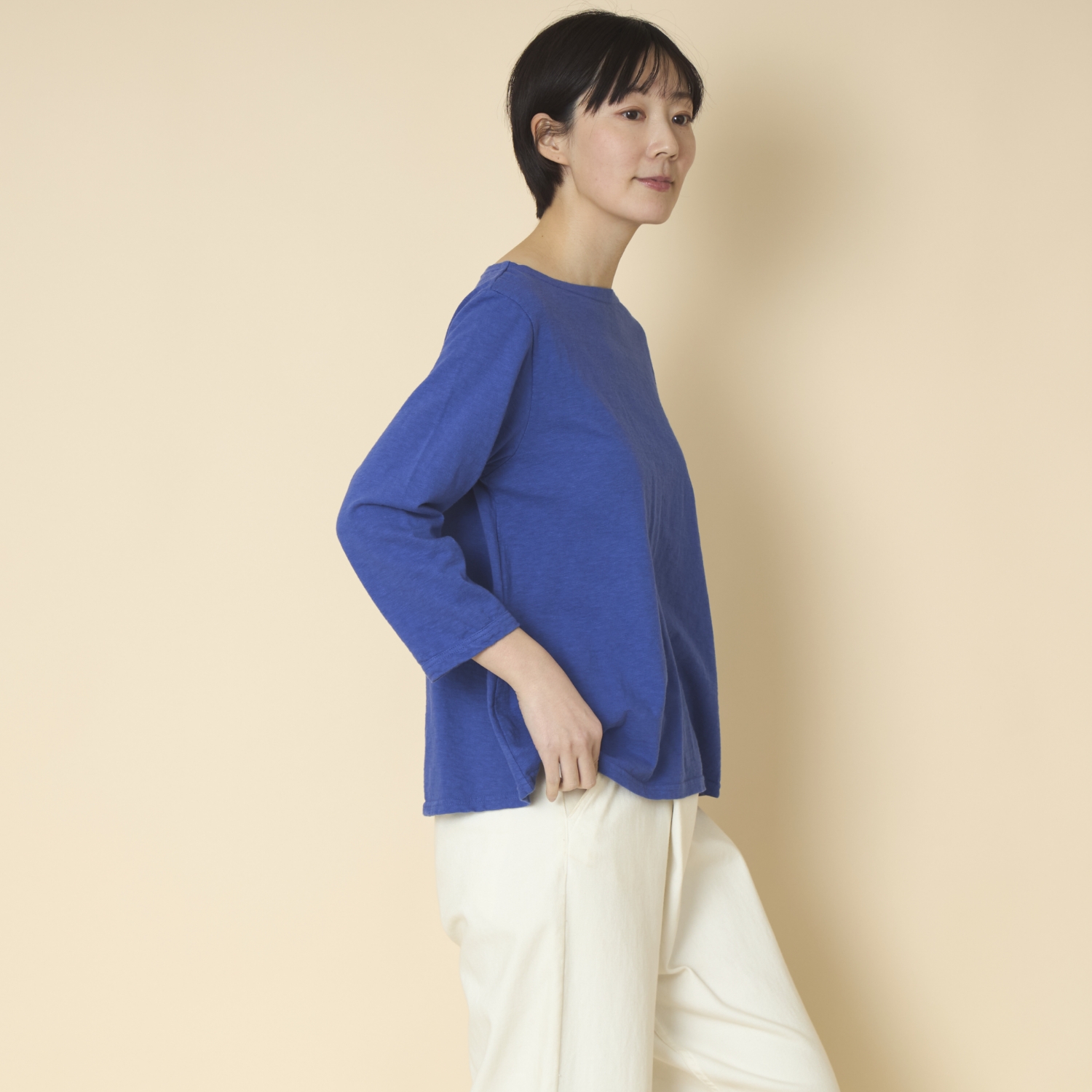 DAYS/コットンボートネック　Ａラインプルオーバー