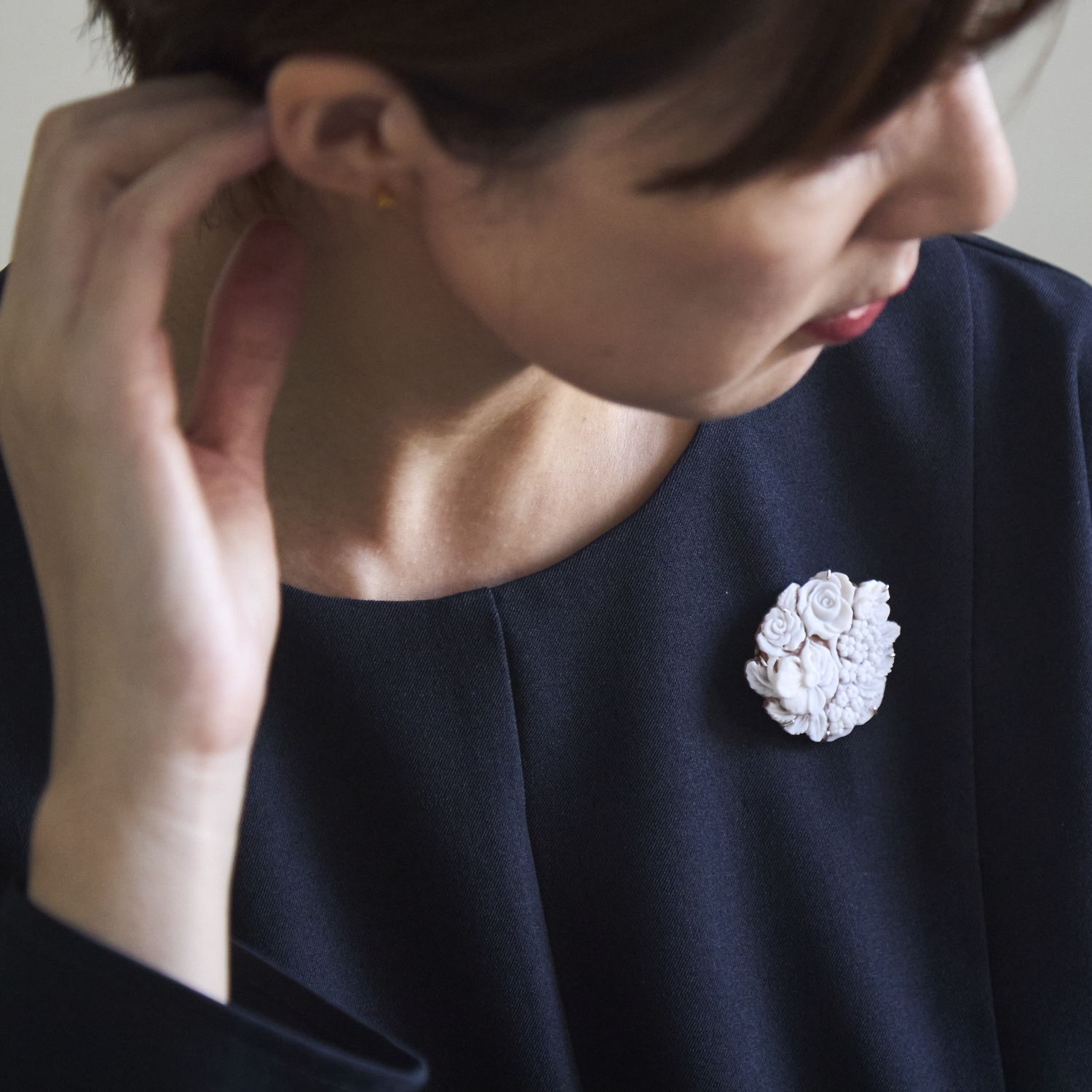 La mascotte cameo collection/ローランボーニッシュコラボレーション　2WAYブローチ