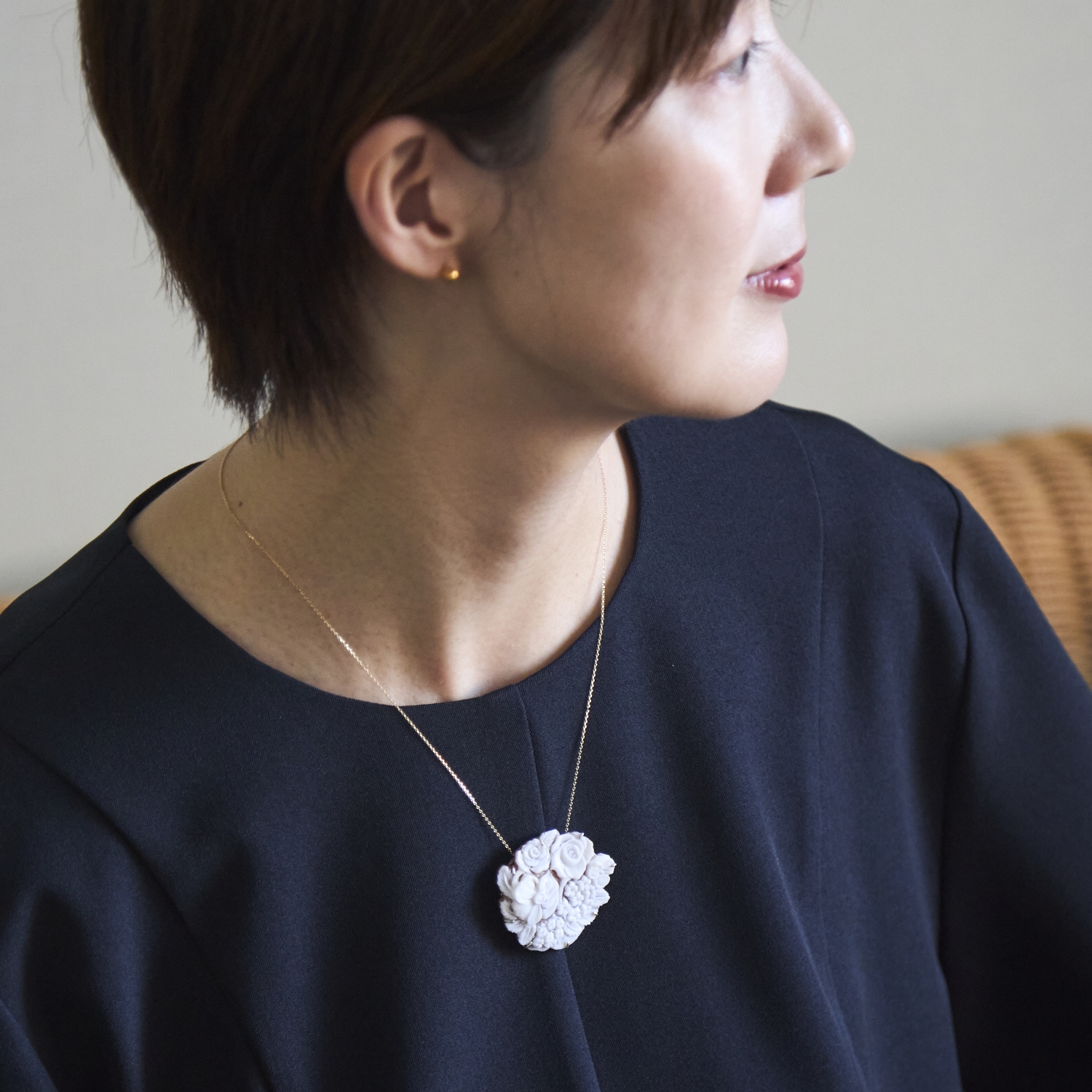 La mascotte cameo collection/ローランボーニッシュコラボレーション　2WAYブローチ