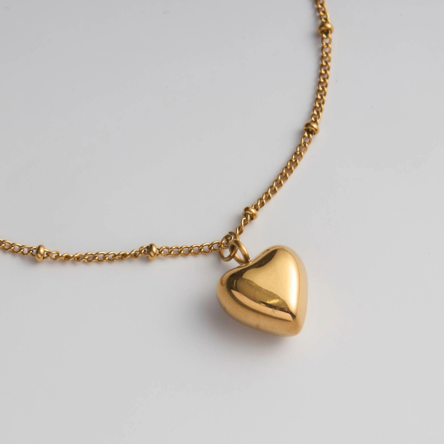 0910/stainless steel heart necklace