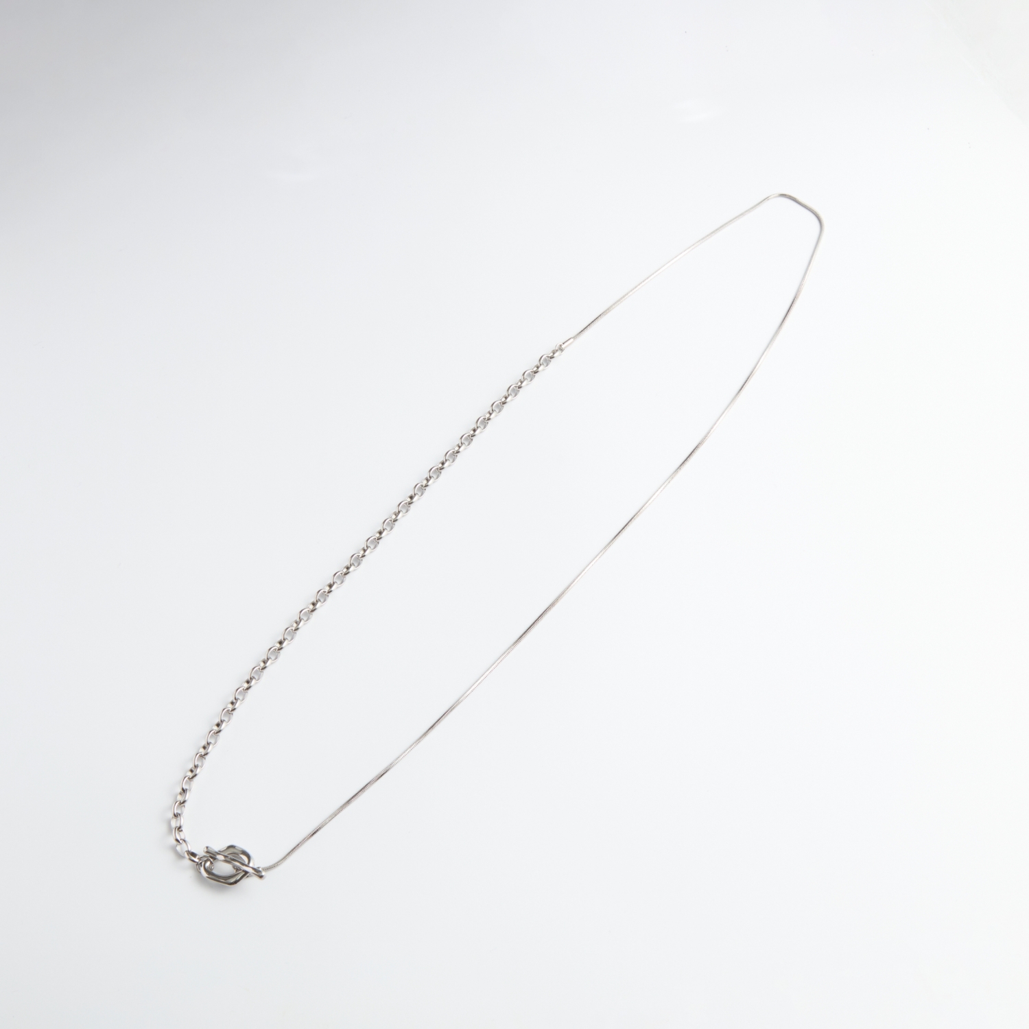 0910/big chain toggle clasp necklace