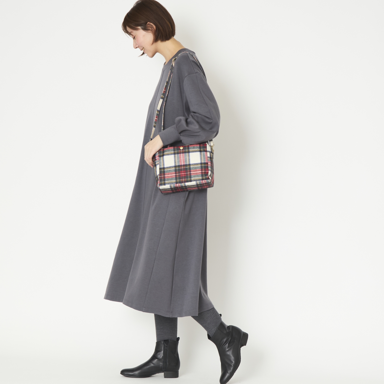 Neutral Gray/ビエラ 2way ショルダーバッグ　ドレススチュワート