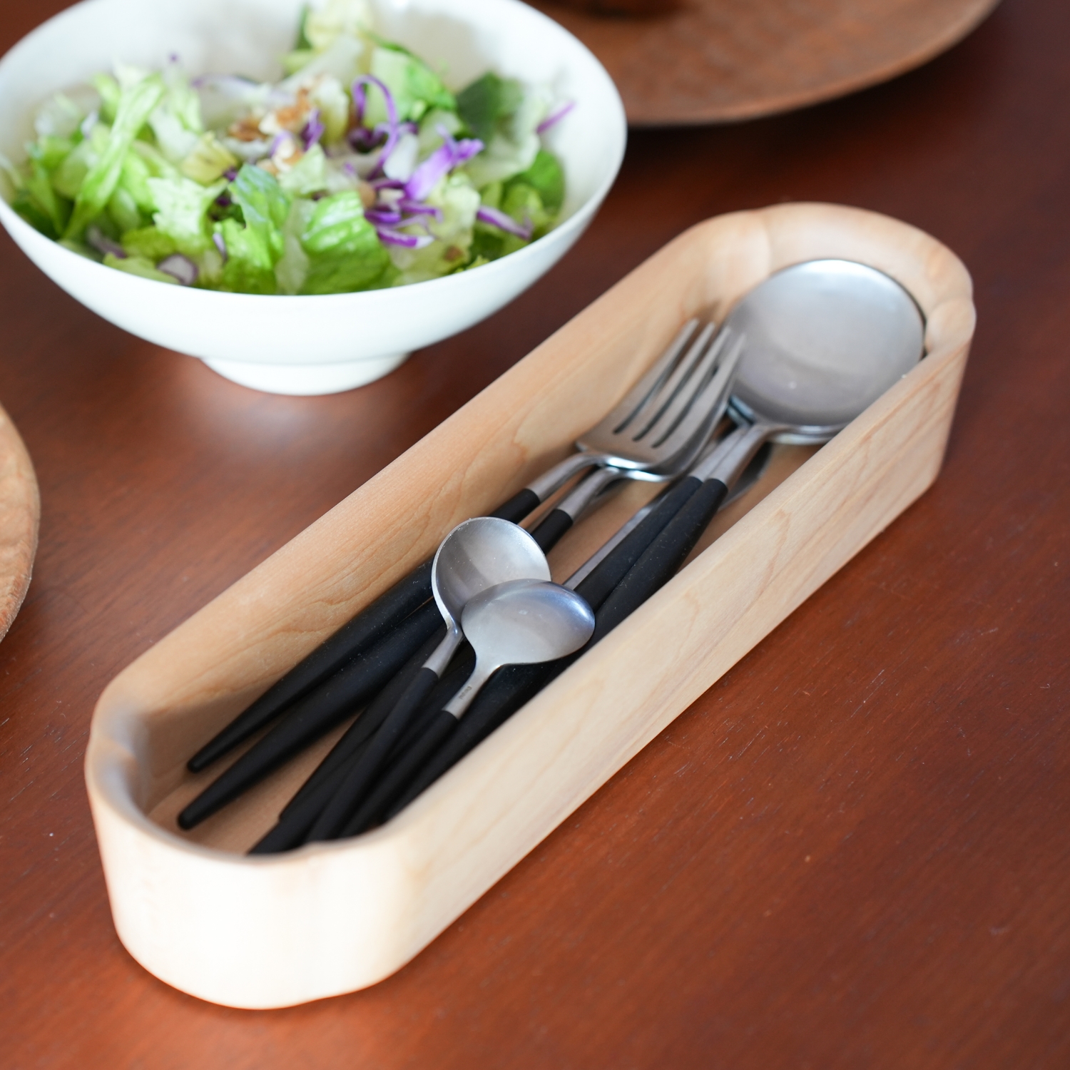 四十沢木材工芸/KITO クリヌキ匙箱 -無垢のトチの木を丁寧にくり抜いて