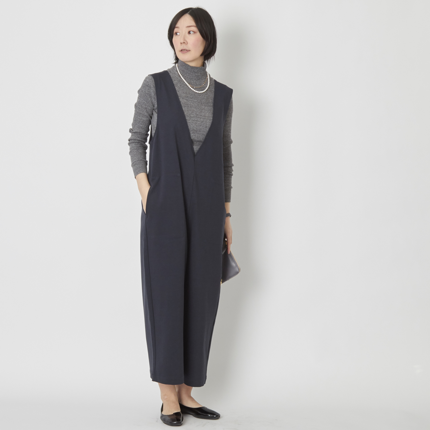 WESTWOOD OUTFITTERS/きれいめ無地のサロペット -着脱楽ちんで肩紐が 