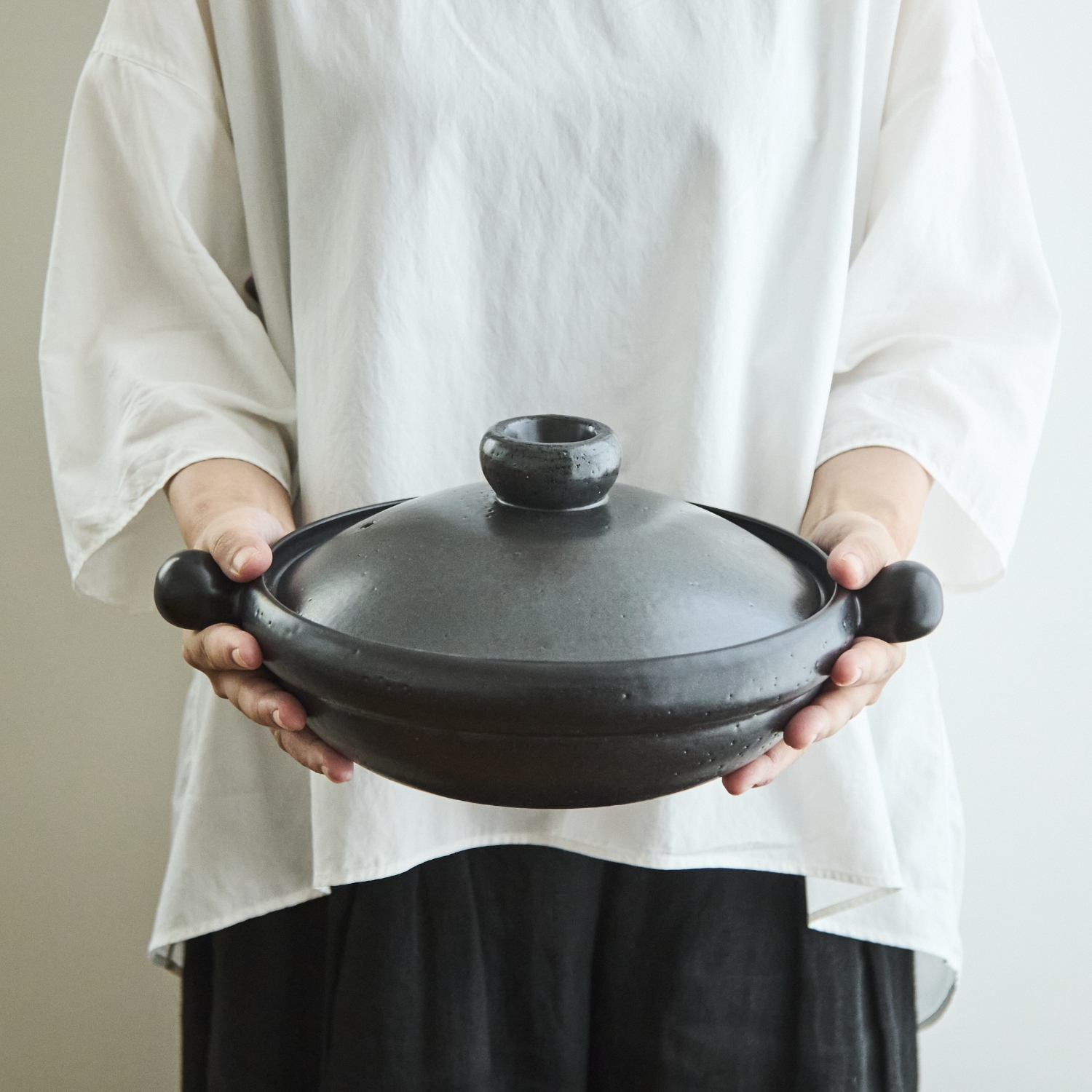 弥生陶園/丸土鍋（むしスノコ付き） 8号