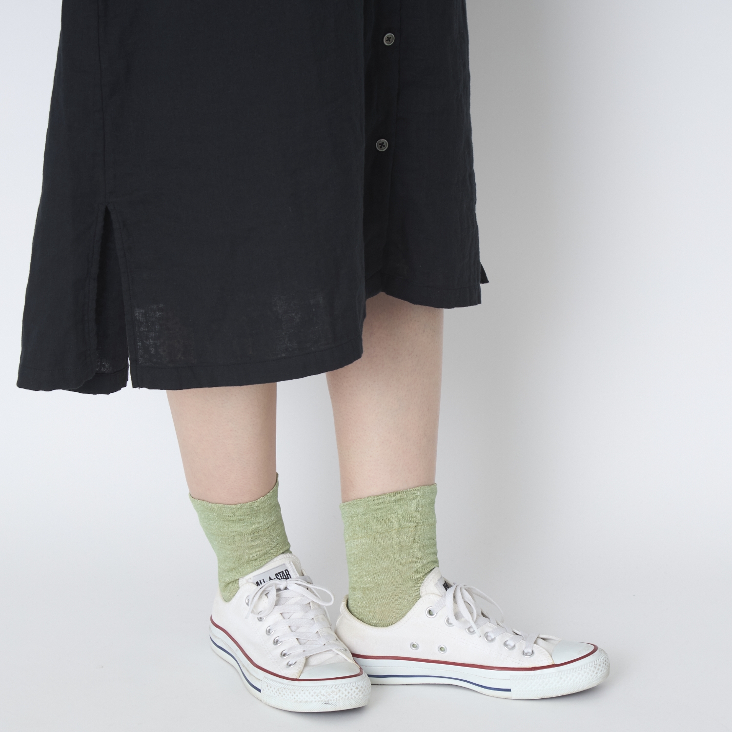LINEN & BASIC/リネンのゆるソックス