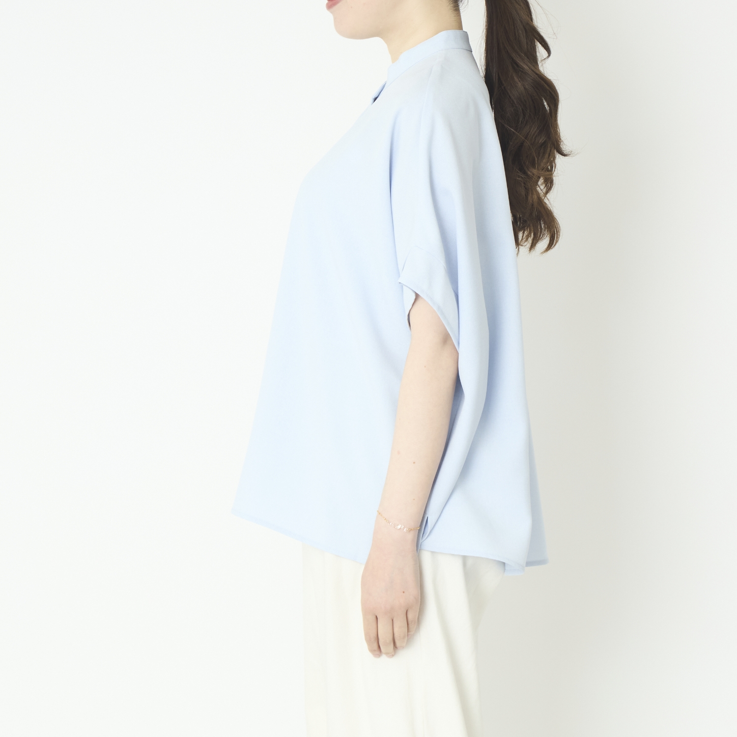 Kilka/蒸れ知らずですぐ乾くきれいめ比翼ブラウス -ドライタッチでシワ 