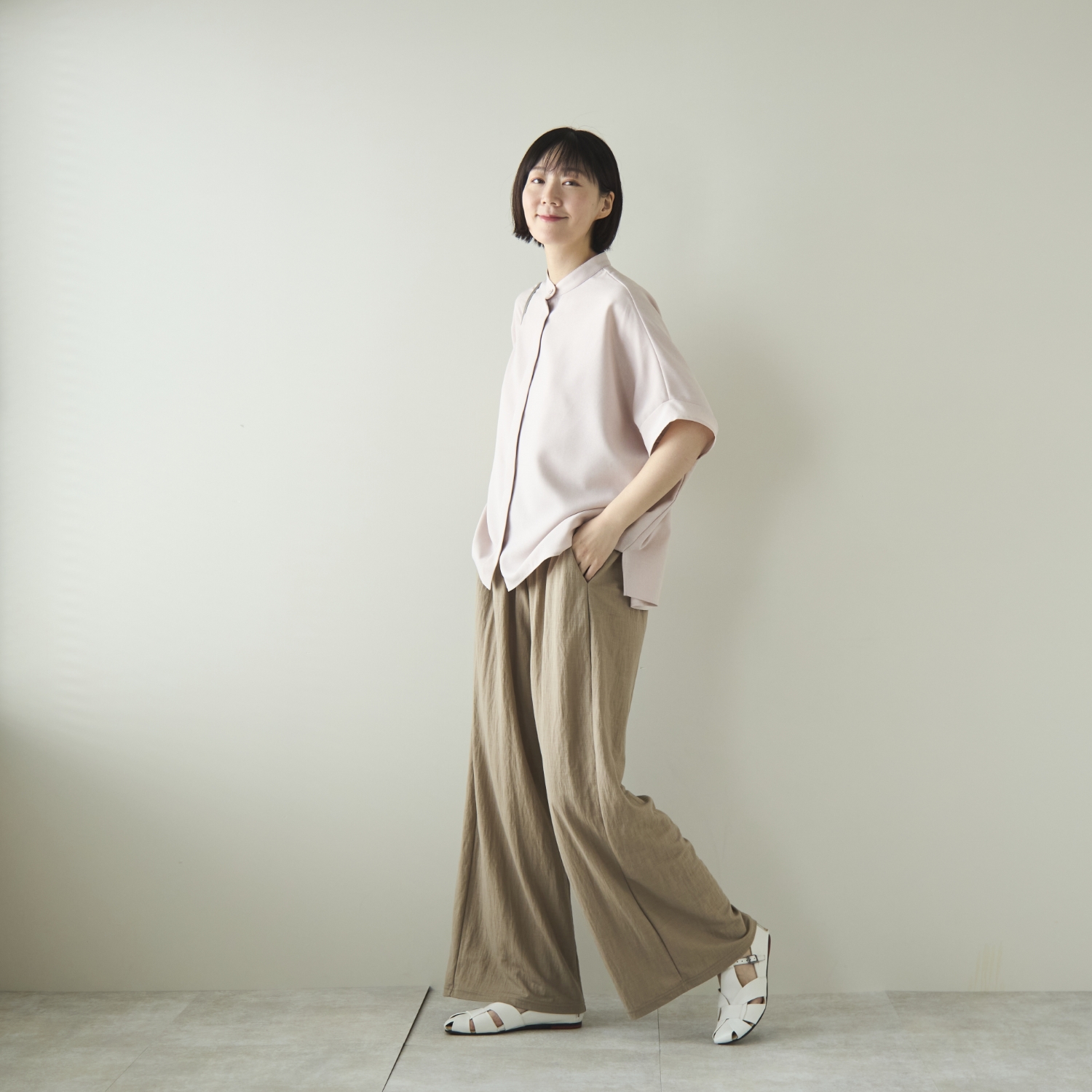 Kilka/蒸れ知らずですぐ乾くきれいめ比翼ブラウス