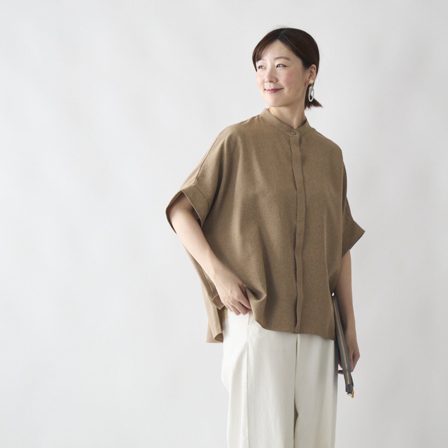 Kilka/蒸れ知らずですぐ乾くきれいめ比翼ブラウス
