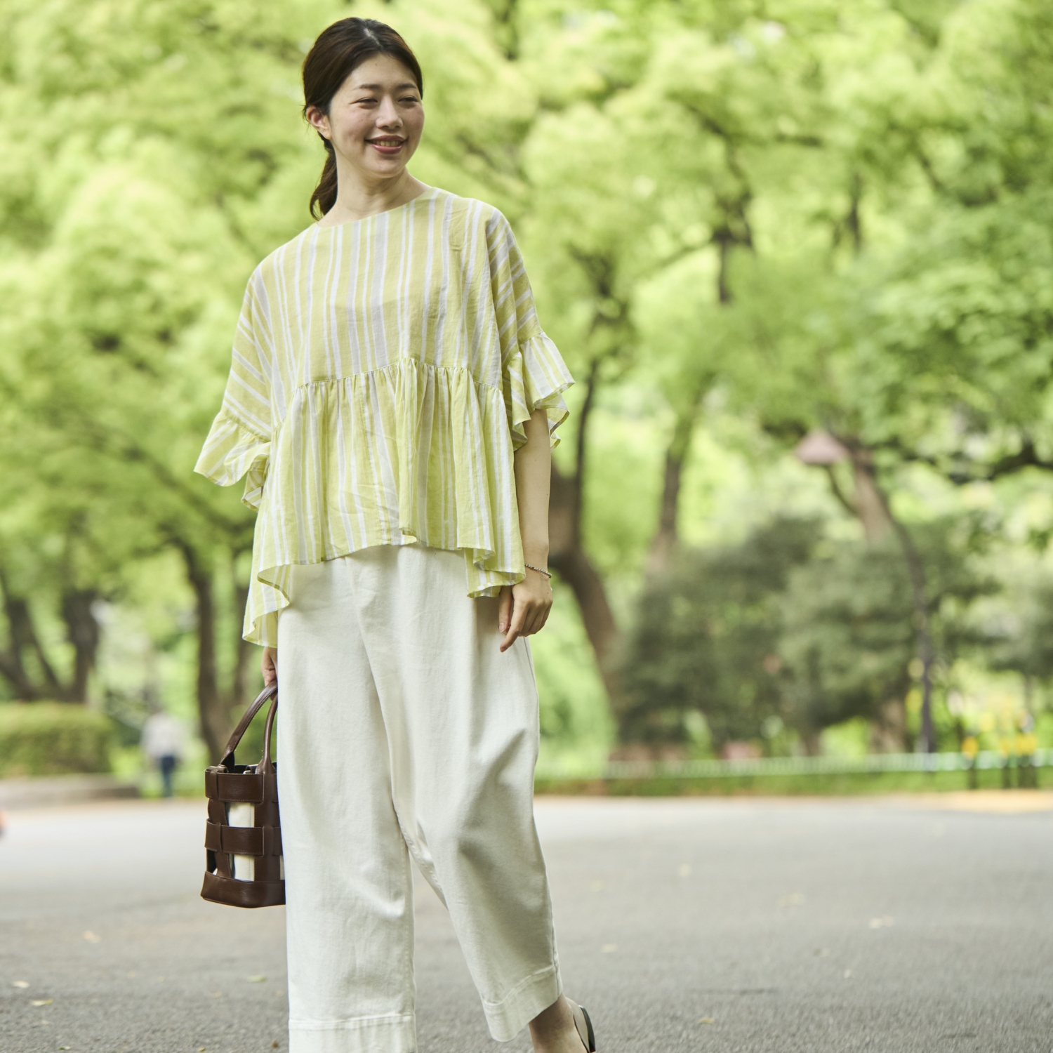 Kilka×kapuwa/風が通るカディーコットンブラウス STRIPE -汗問題を解消 