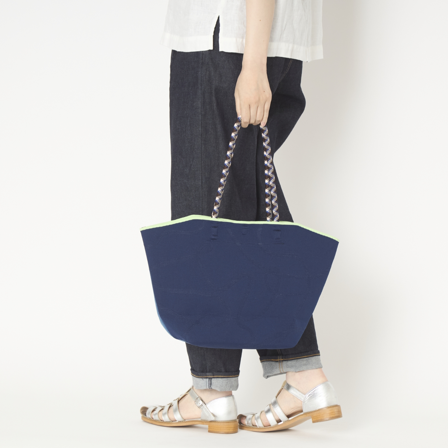 TRICOTE/BUMPY LINK TOTE BAG